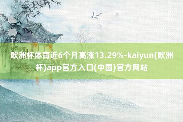 欧洲杯体育近6个月高涨13.29%-kaiyun(欧洲杯)app官方入口(中国)官方网站