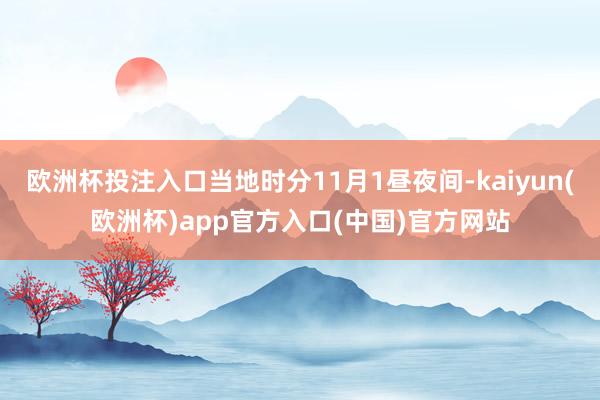 欧洲杯投注入口当地时分11月1昼夜间-kaiyun(欧洲杯)app官方入口(中国)官方网站