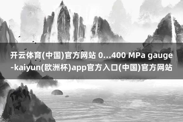 开云体育(中国)官方网站 0...400 MPa gauge-kaiyun(欧洲杯)app官方入口(中国)官方网站