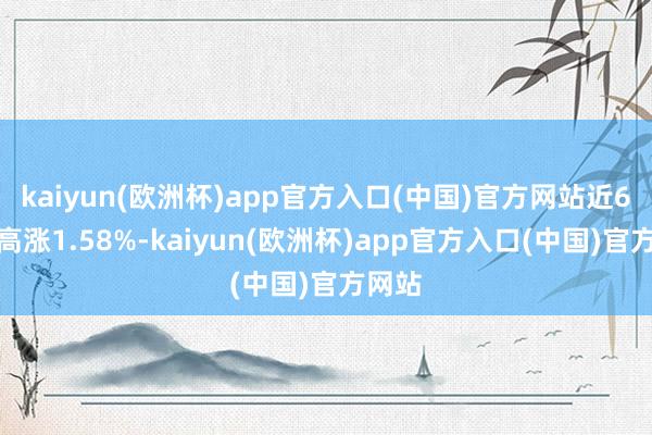 kaiyun(欧洲杯)app官方入口(中国)官方网站近6个月高涨1.58%-kaiyun(欧洲杯)app官方入口(中国)官方网站